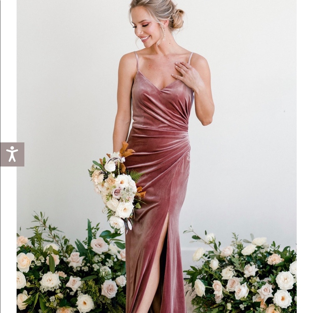 Revelry size 8petite gold champagne Rory dress